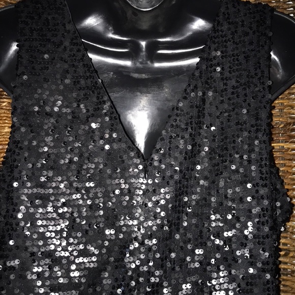 Black Sequined Dress - Picture 5 of 6